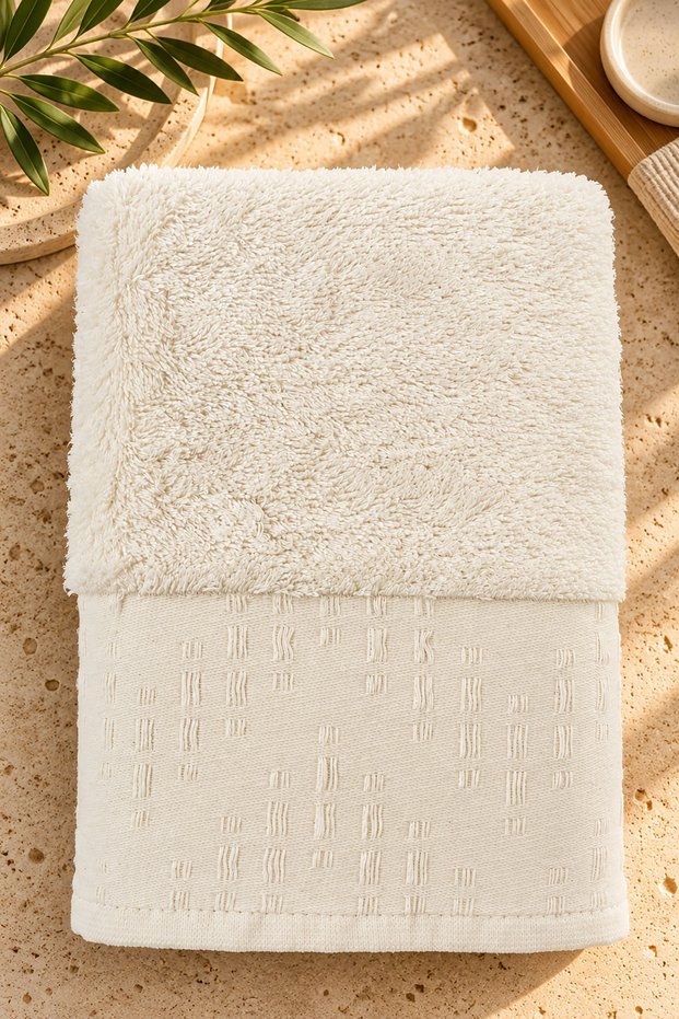 Jakar Bordered Bamboo Hand & Face & Head Towel