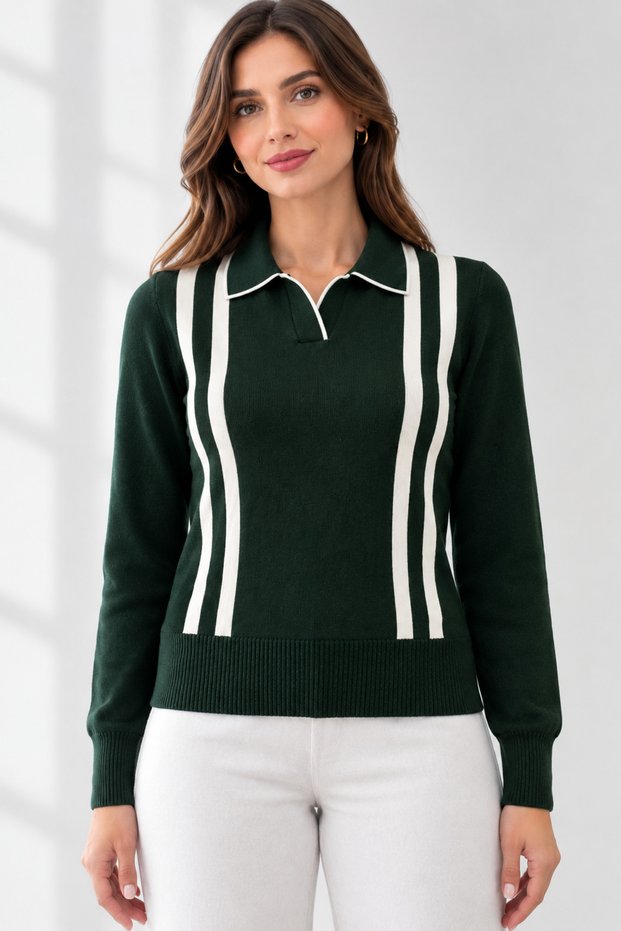 Striped Knitwear Women's Sweater