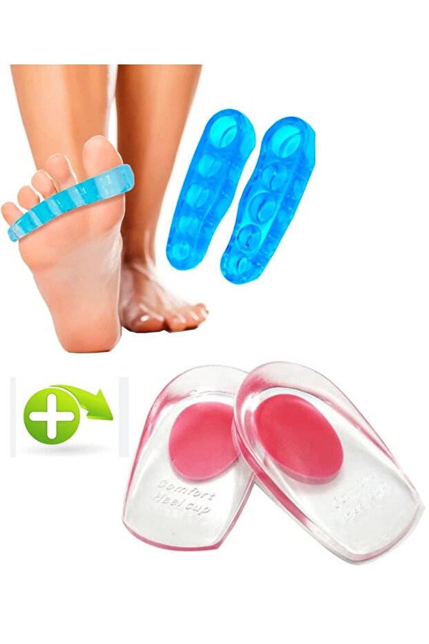Women's Toe Corrector - Separator Silicone Pampered Toe + Gel Heel Pad