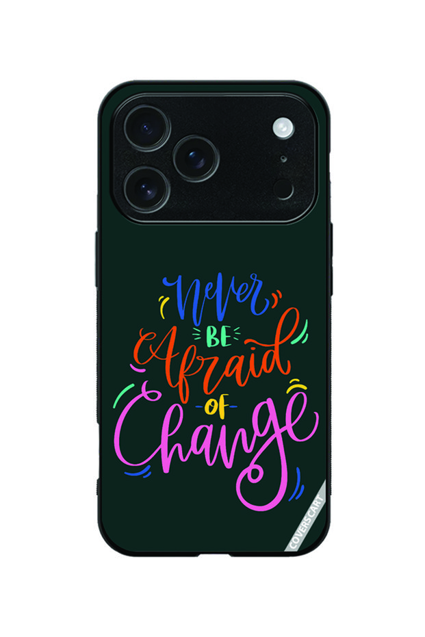 Protective Case Cover for Apple iPhone 18 Pro Never Be Afraid Of Change Design Green