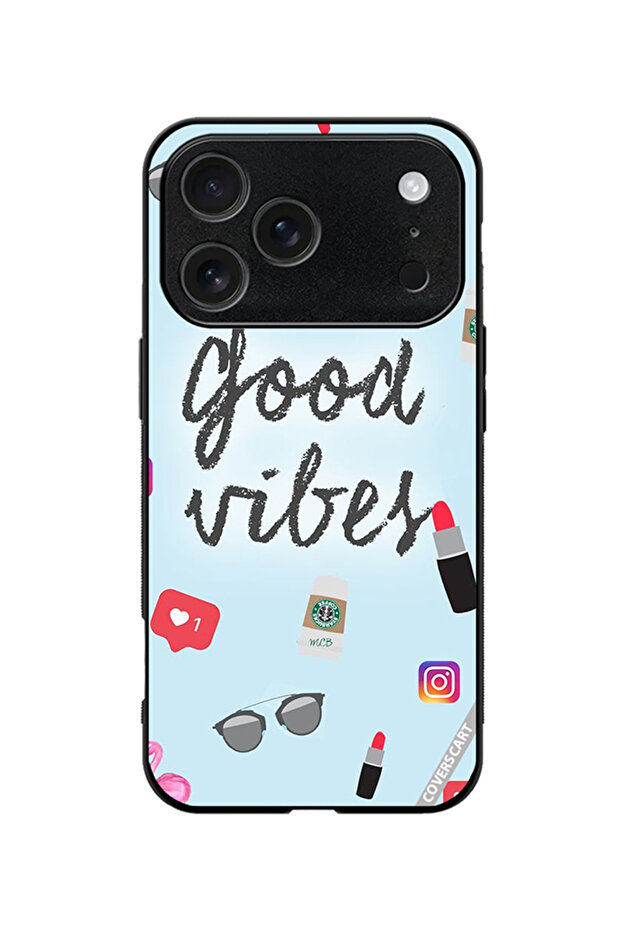 Protective Case Cover for Apple iPhone 18 Pro Good Vibes Ready To Pose Design Multicolor