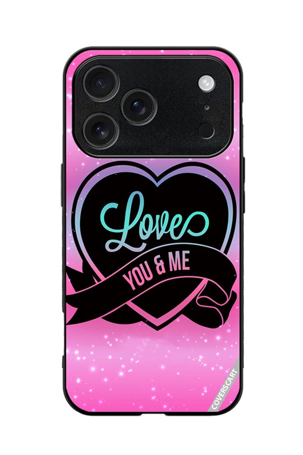 Protective Case Cover for Apple iPhone 18 Pro Max Love You & Me Design Pink