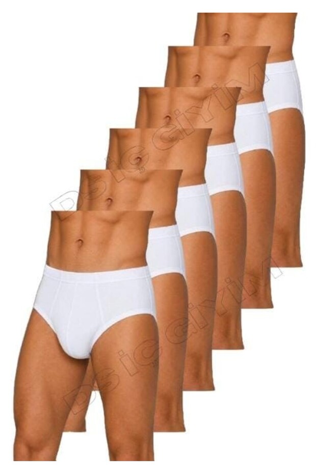 03 Men's Süprem 100% Cotton White Slip Underwear 6 Pieces