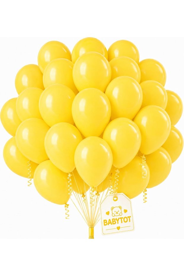 Helium Quality Standard Balloons 20 PCS – 12 Inch Premium Latex Party Balloons, 2.8g Thick Balloons for Birthday, Baby Shower & Celebration Decorations (Yellow, 12")