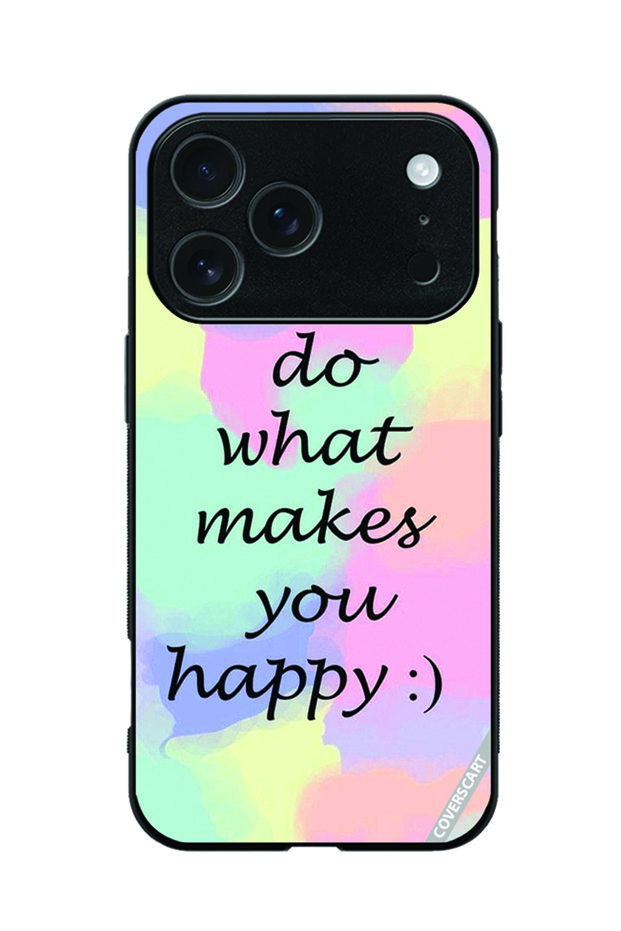 Protective Case Cover for Apple iPhone 18 Pro Max Happy Quote Design Multicolor
