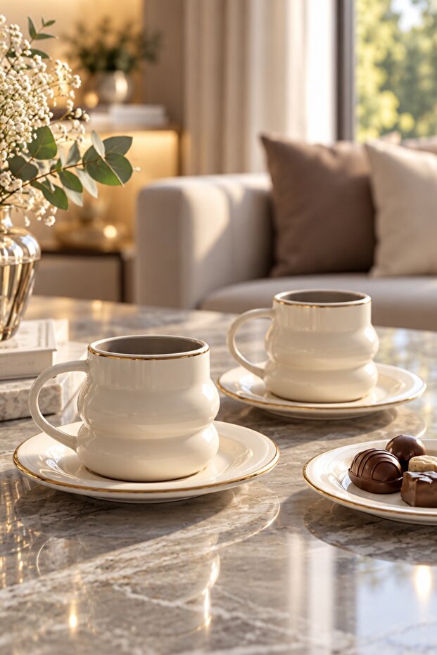 Velmont 2-Person 90 ml Porcelain Coffee Cup Set Ckr4606