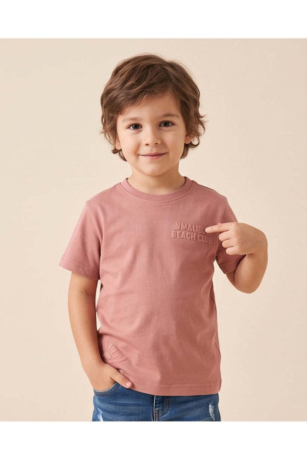 Boys Dusty Pink Malibu Graphic T-Shirt