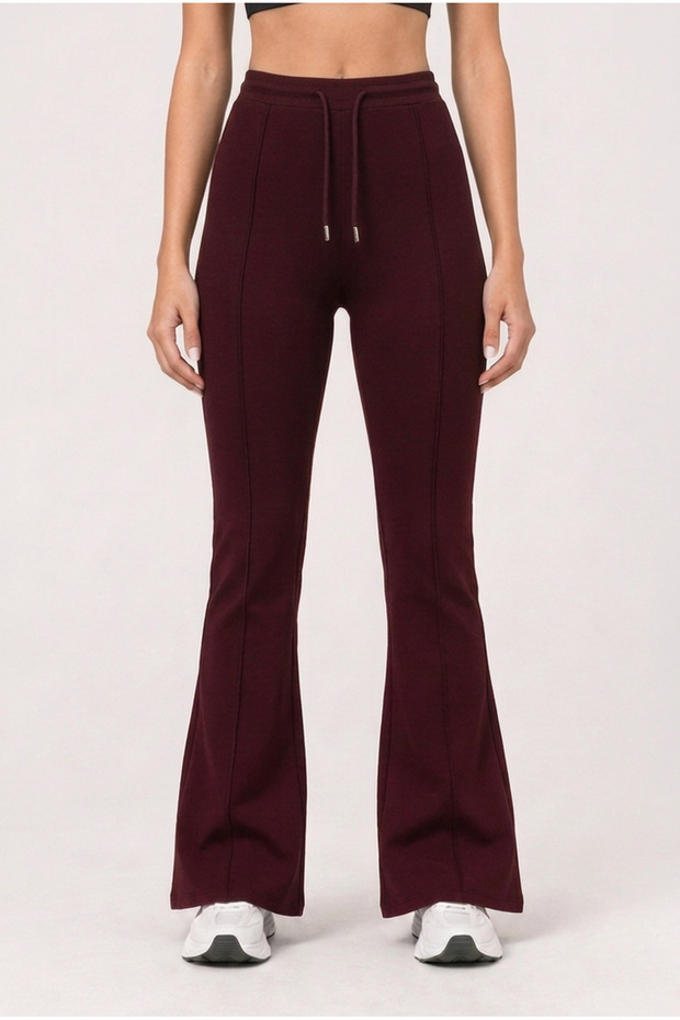 Women's Modal Fabric Gathered Waist Spanish Flare Pants