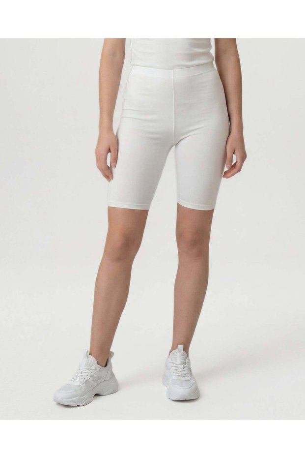 Women White Biker Shorts