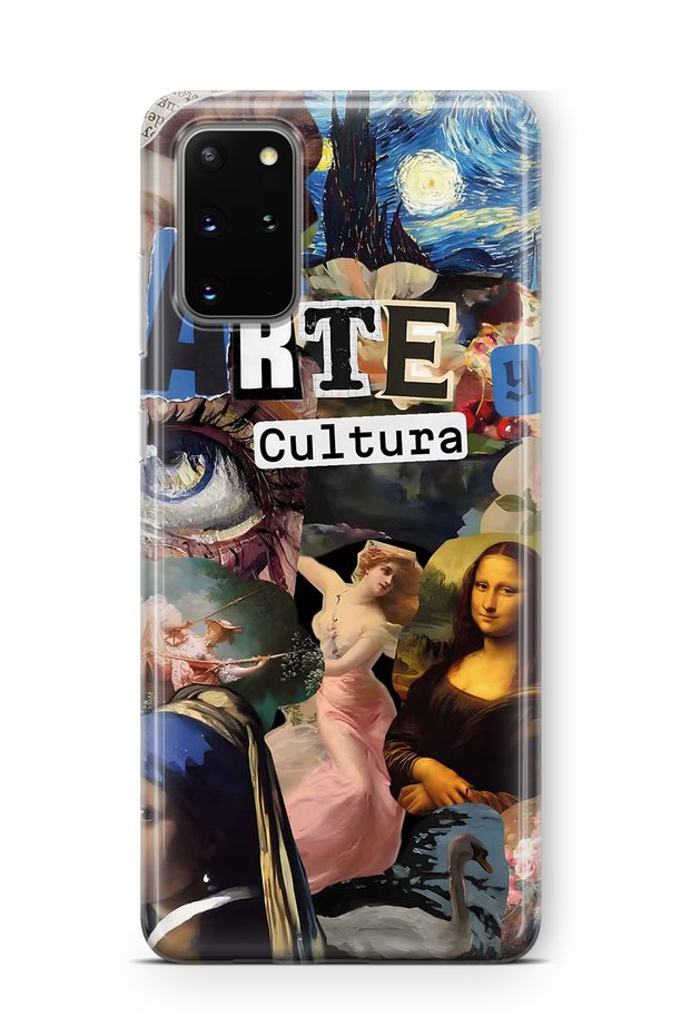Samsung Galaxy S20 Plus Compatible Art Collage Pattern Transparent Phone Case