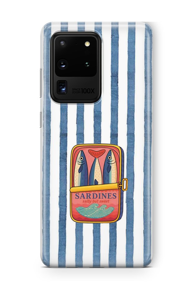 Samsung Galaxy S20 Ultra Compatible Sardine Box Patterned Transparent Phone Case
