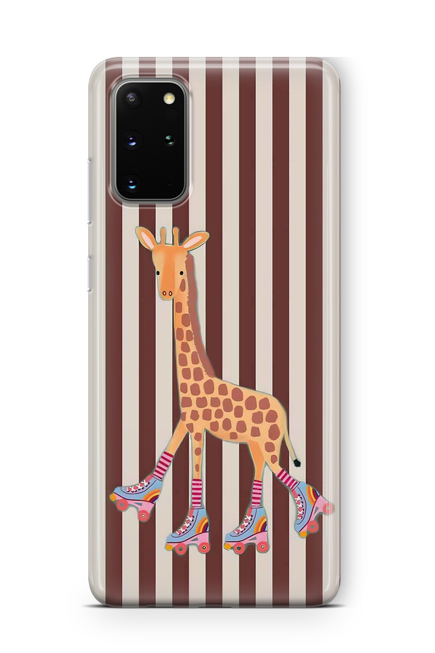 Cute Giraffe Patterned Transparent Phone Case Compatible with Samsung Galaxy S20 Plus