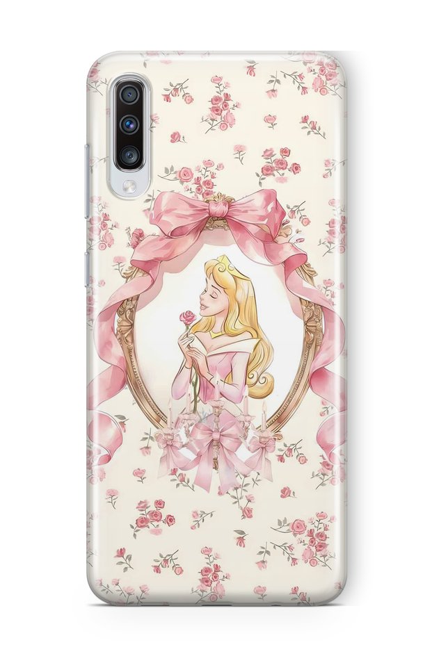 Samsung Galaxy A70 Compatible Princess Patterned Transparent Phone Case