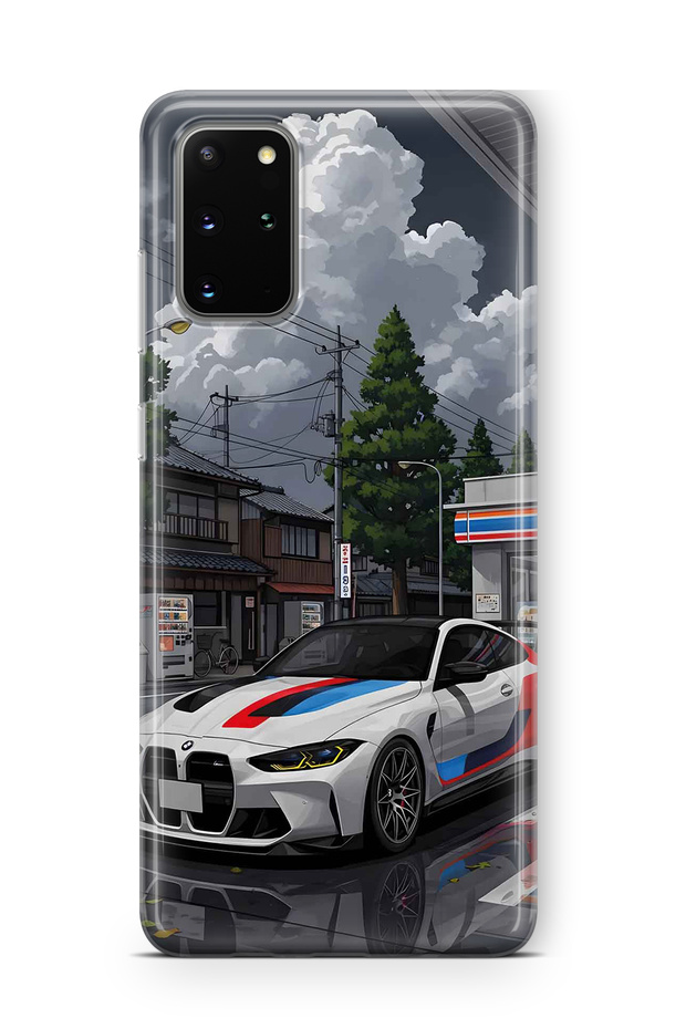 حافظة هاتف شفافة متوافقة مع سامسونج جالاكسي S20 بلس بنمط BMW