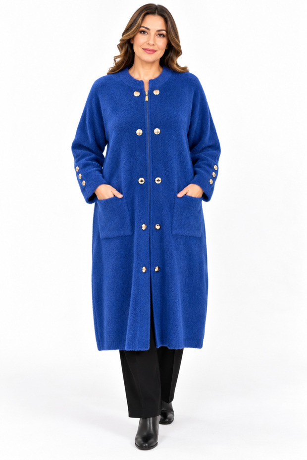 Angora Zippered Cardigan