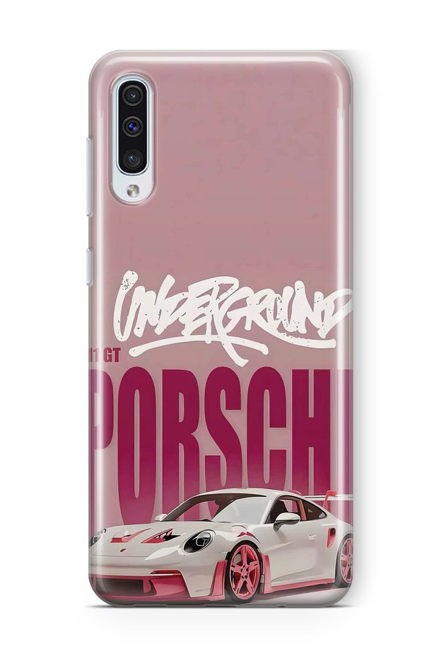 Samsung Galaxy A50 / A30S Compatible Retro Car Pattern Transparent Phone Case