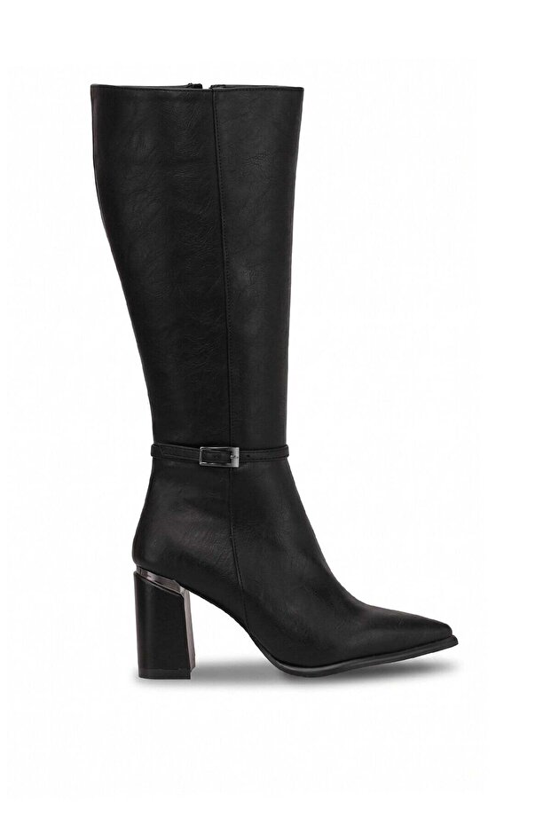 Elit Zk091 Women's Heeled Boots Black