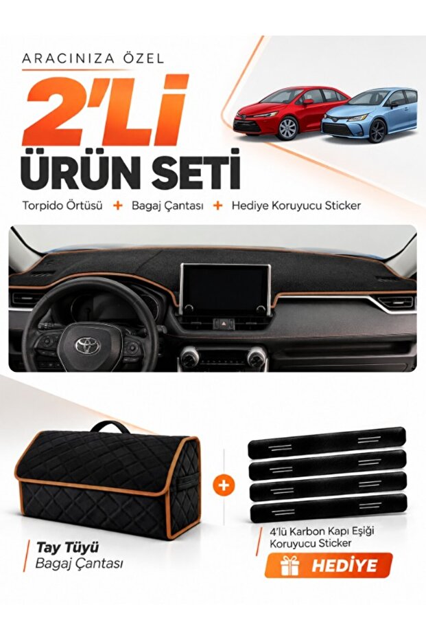 Toyota Corolla E210 No Ghost Indicator (2018-2026) Compatible Glove Box + Glove Bag Set - To017