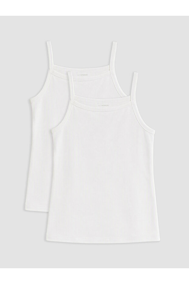 Quality Pieces from Çelebi Store: Square Roba Collar Rope Strap Girls' Undershirt 2-Piece Set