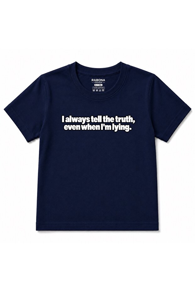 Truth & Lies Bold Statement Graphic Kids T-Shirt