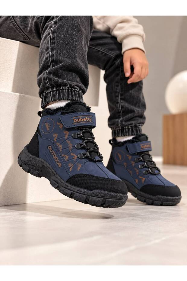 Boys' Cold-Resistant Woolen Winter Boots with Non-Slip Soles