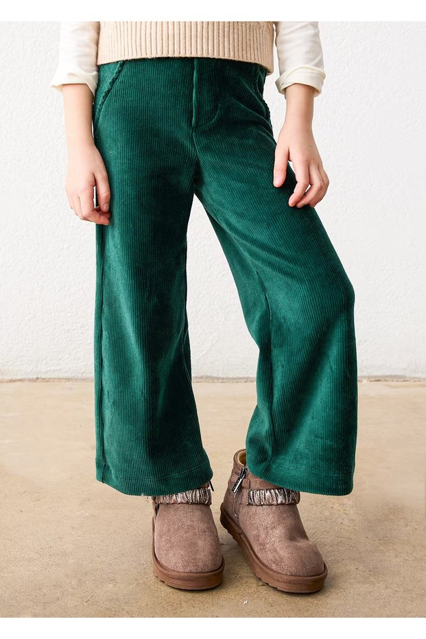 Winter Season Girls' Velvet Trousers