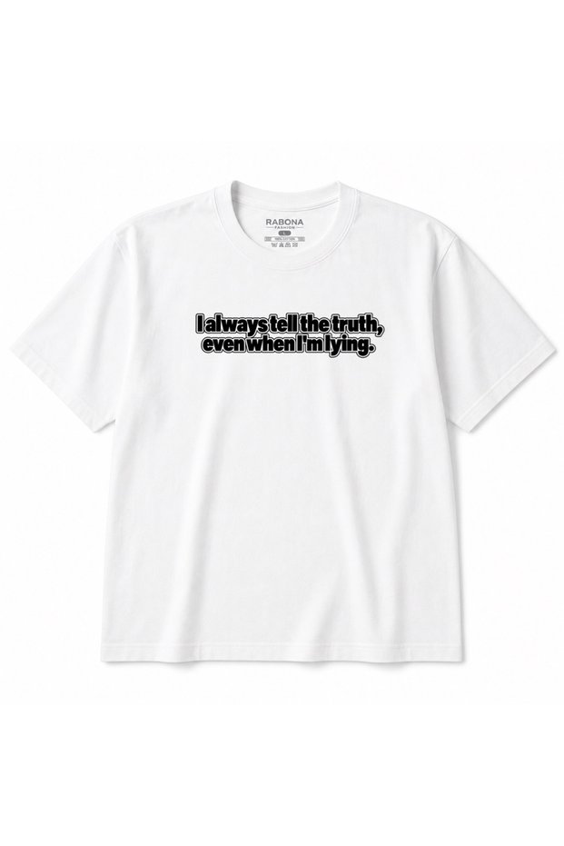 Truth & Lies Bold Statement Graphic T-Shirt