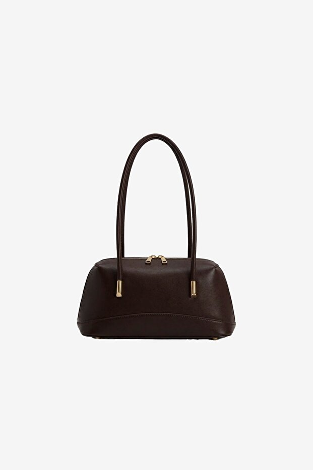 Rossi Double Handle Baguette Bitter Coffee Matte Bag