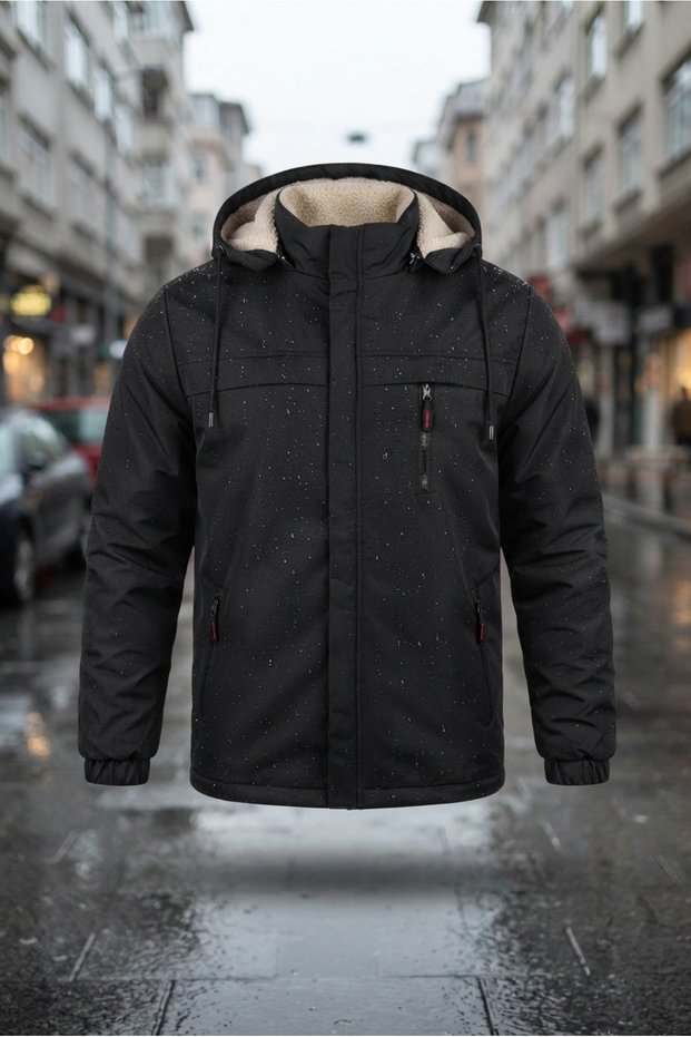 Water and Windproof Removable Hooded Fur Coat Jacket