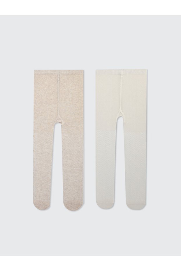 Rmz Gi̇yi̇m Farkiyla Baby Girl Pantyhose 2-Pack