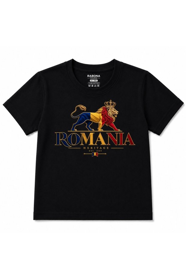 Romania Regală – Leul Tricolor Heritage Kids' T-Shirt