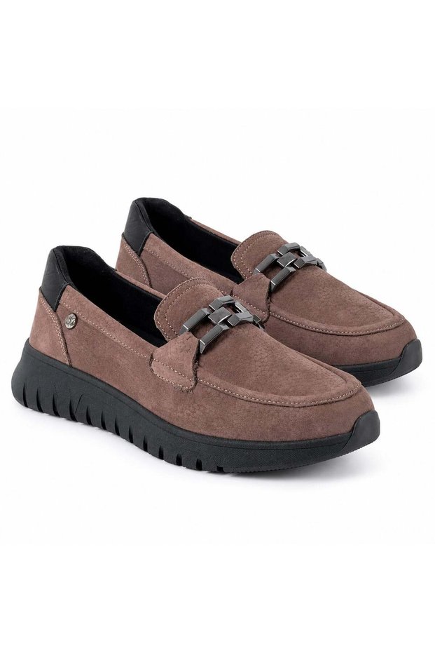 3610 Genuine Leather Casual Women's Shoes-Mink