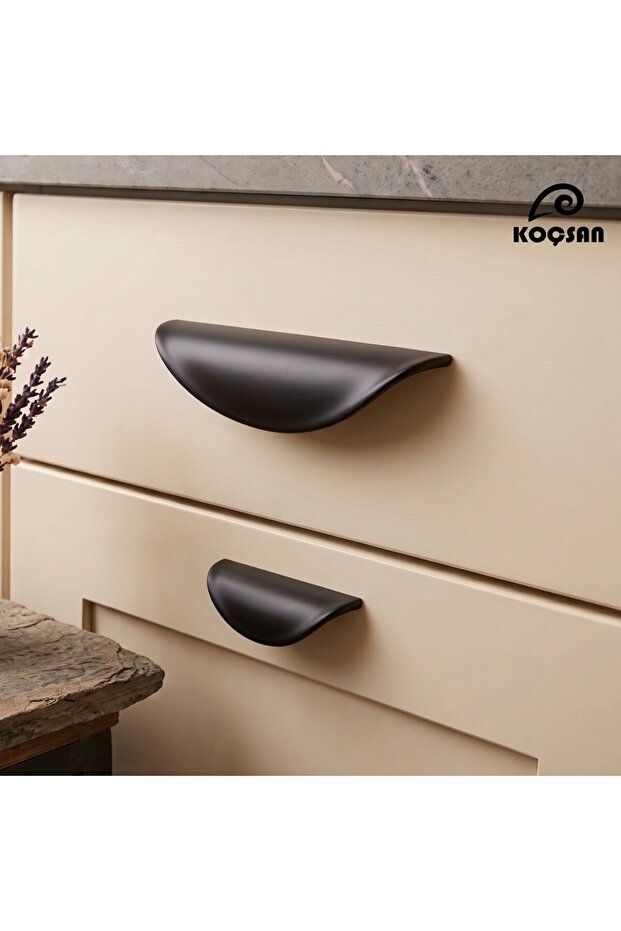 Leaf Black 32 mm Handle Luxury Country Kitchen Furniture Cabinet Drawer Handle