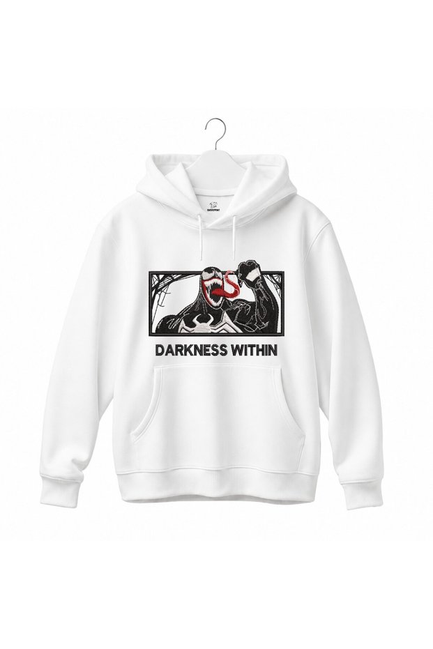 Venom Darkness Within Embroidered Hooded Sweatshirt Unisex Hoodie