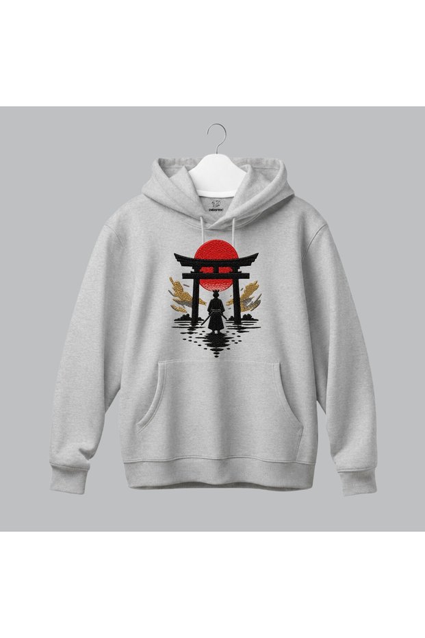 Cross into Greatness Written Embroidered Hooded Sweatshirt Unisex Hoodie