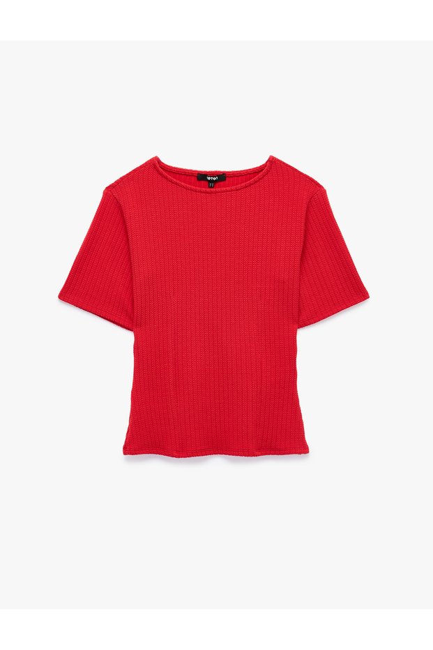 Slim Fit Crew Neck Short Sleeve Lightweight Peplum Cut Camisole Blouse