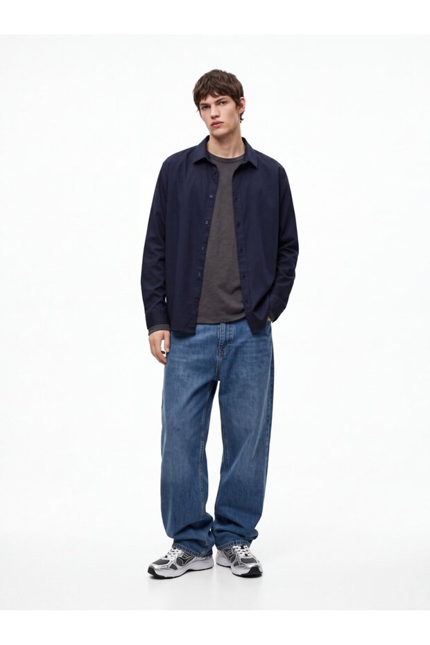 Regular Fit Raglan Sleeve Basic Gray Sweatshirt