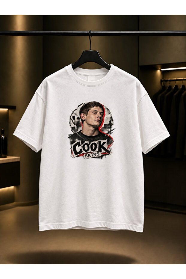 Skins Cook Printed Unisex 100% Cotton White T-Shirt