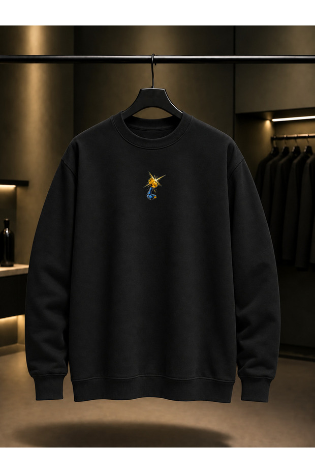 Ultrakill Mini Coin Printed Unisex 100% Cotton Black Crew Neck Sweatshirt