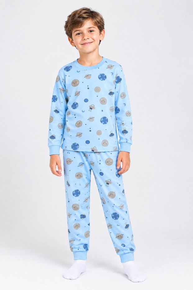 Space Pattern Children's Pajama Set 7-9 Years
