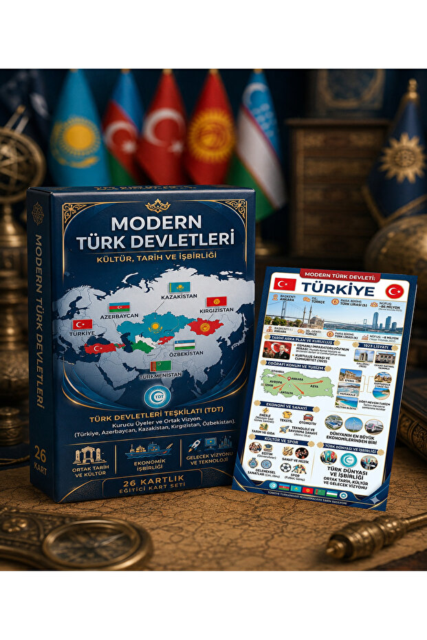Modern Period Turkish States Themed Card Set (10X15 cm 27 Pieces)