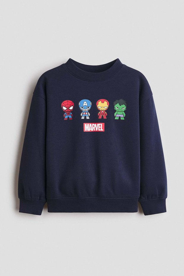 Printed brushed-inside sweatshirt