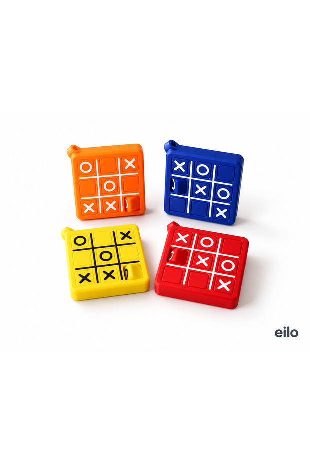 Tic Tac Toe Xox Strategy Game Keychain 1 Piece - the Desired Color Is Sent
