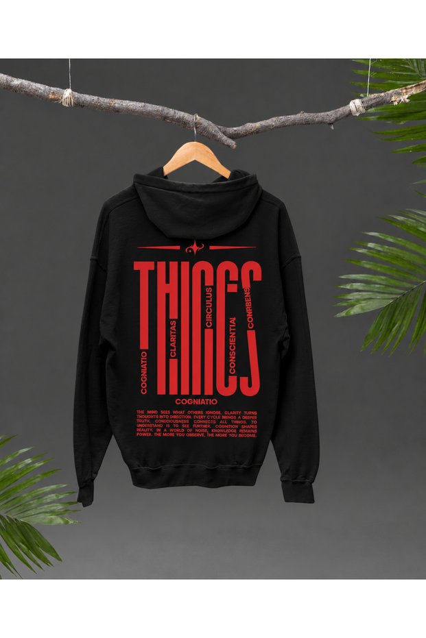 Jojo Inspired Thicc Oversize Hooded Sweatshirt Unisex Black White