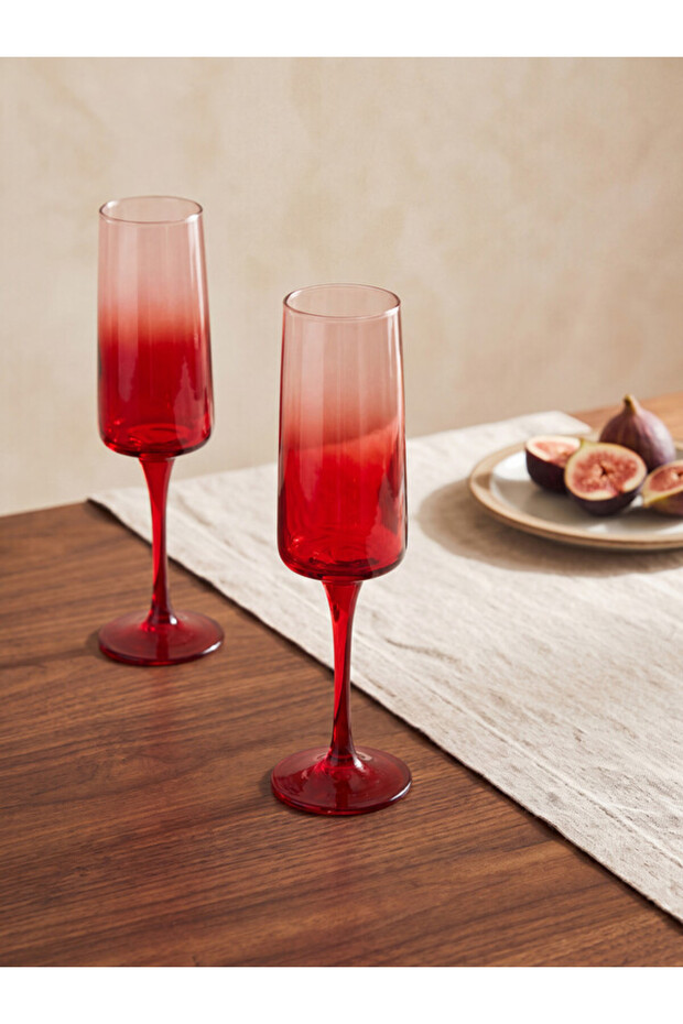 Esvab • Modern & Distinctive Set of 2 Glass Cups with Footed Base 190 ml