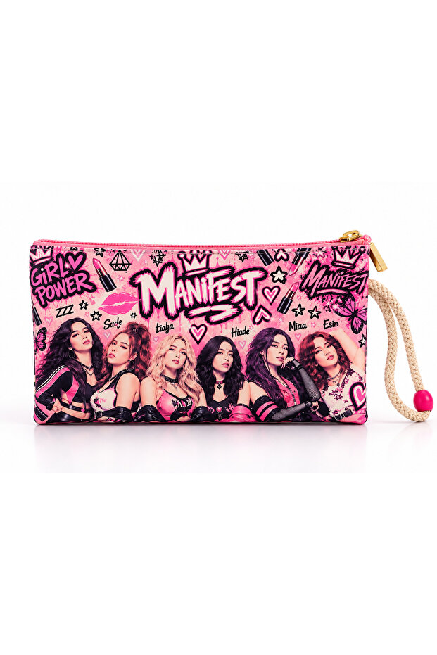 Custom Design Manifest Patterned Young Makeup Bag
