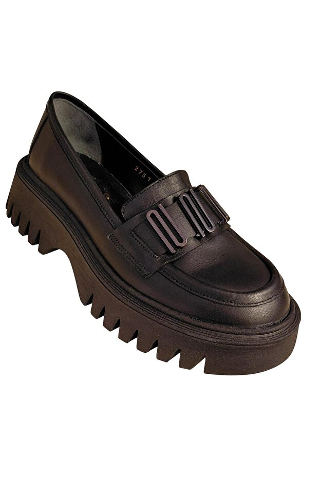 N-2751 Genuine Leather Women's Moccasin Loafer Shoes