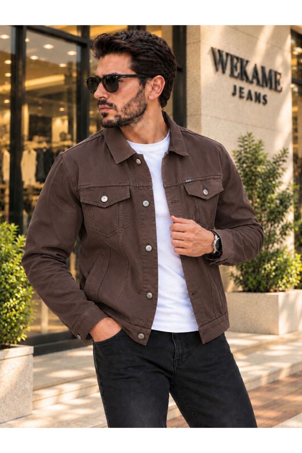 Men's Jean Denim Standard Fit Jeans Jacket