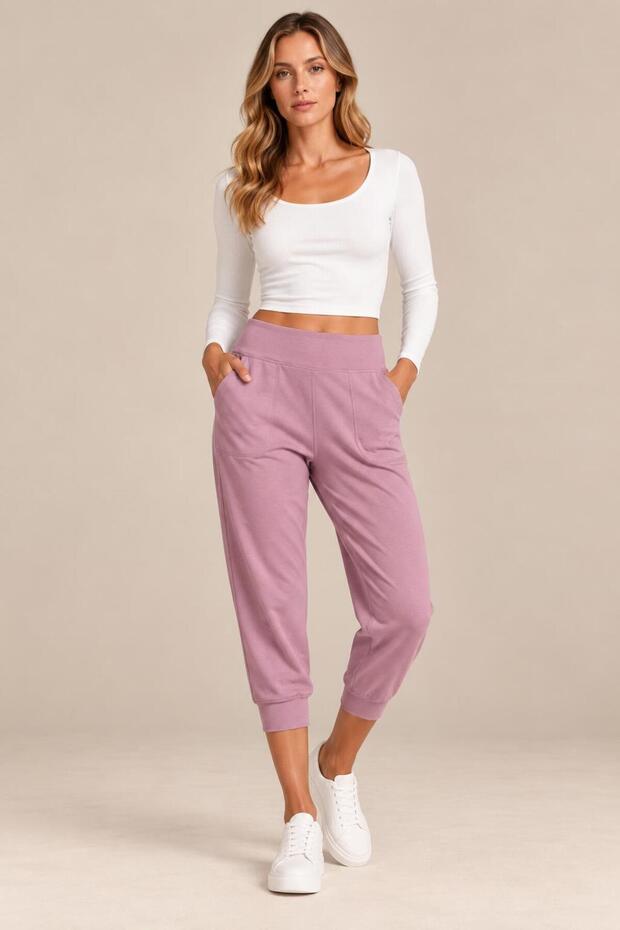 High waist pocket jogger pants