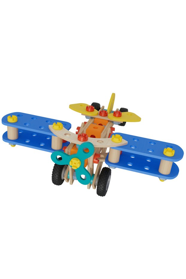 Set constructie Construct Biplane 2 in 1 84 piese